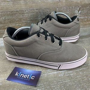 Heelys Mens Size 8 Launch Gray Grey Canvas Lace Up Wheeled Sneakers 770157